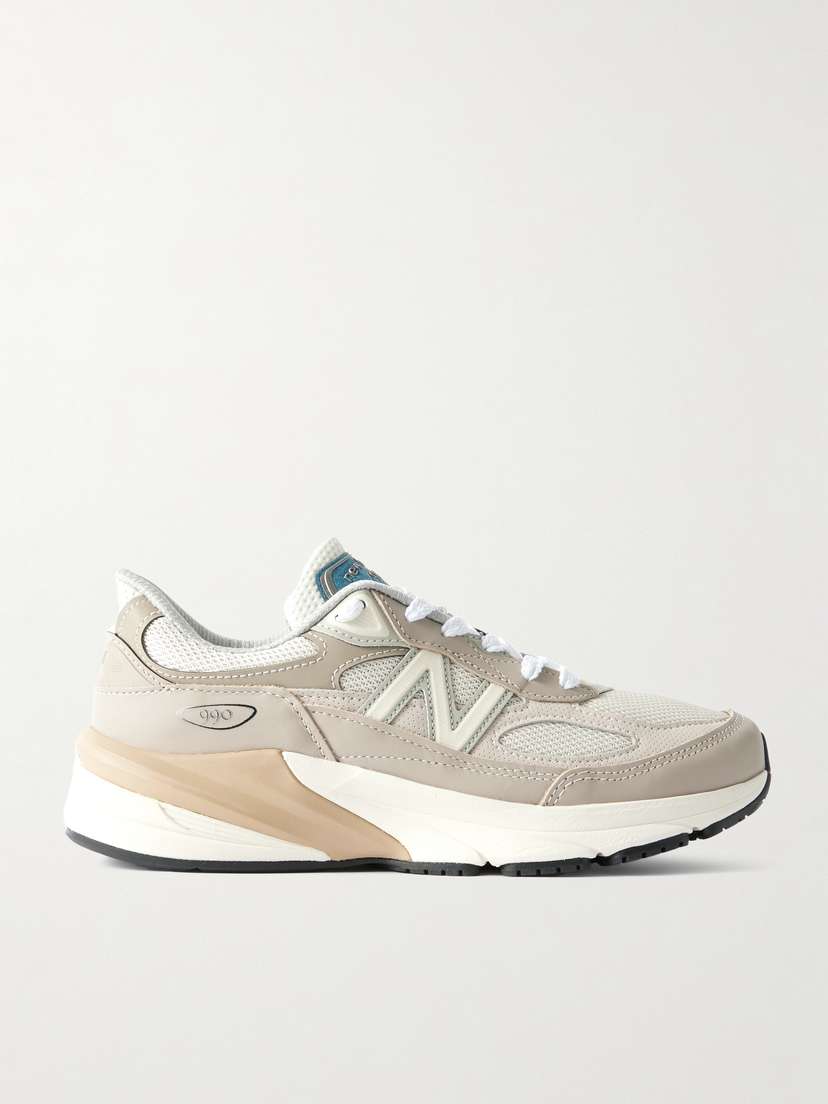 New Balance 990v6 Leather-trimmed Mesh Sneakers