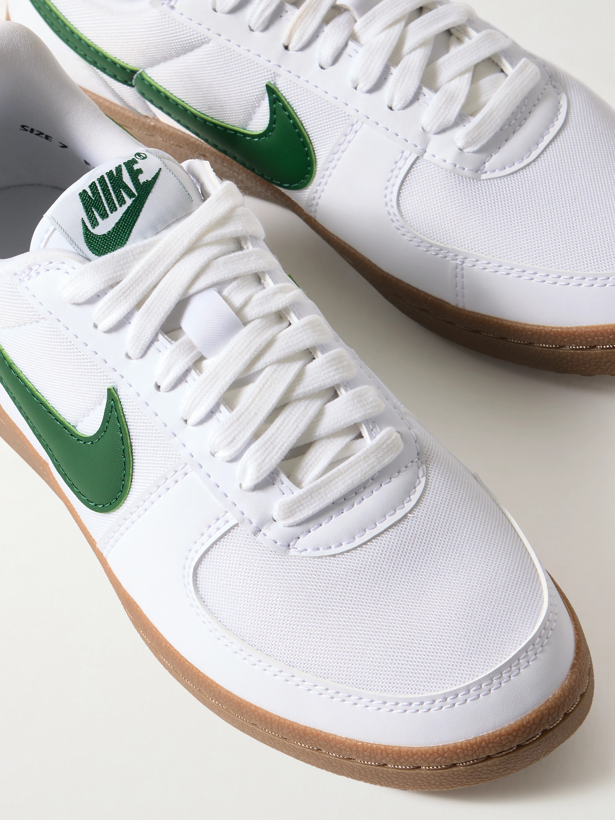 NIKE FIELD GENERAL LEATHER-TRIMMED MESH SNEAKERS