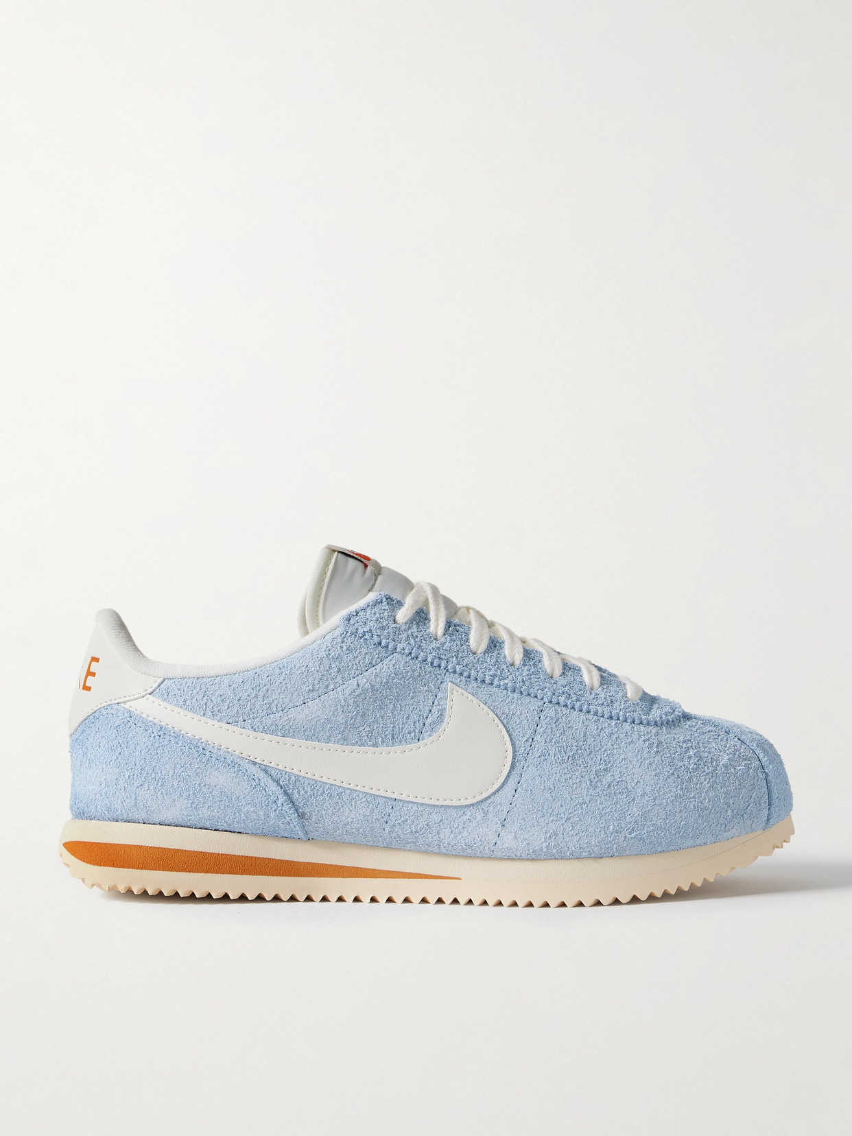 Nike Cortez Vintage Leather-trimmed Brushed-suede Sneakers In Blue