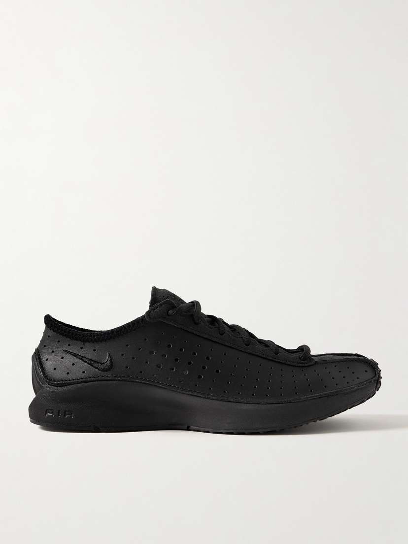 Nike Air Superfly Perforated Leather And Suede Sneakers