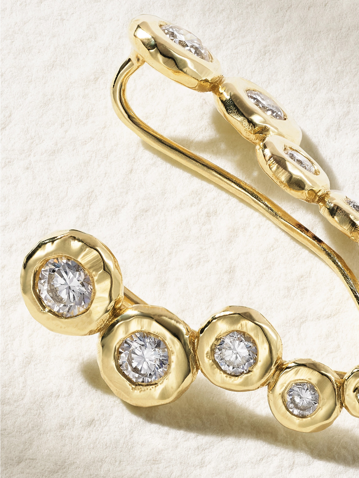 Octavia Elizabeth Nesting Gem 18-karat Recycled Gold Diamond Earrings In Gold