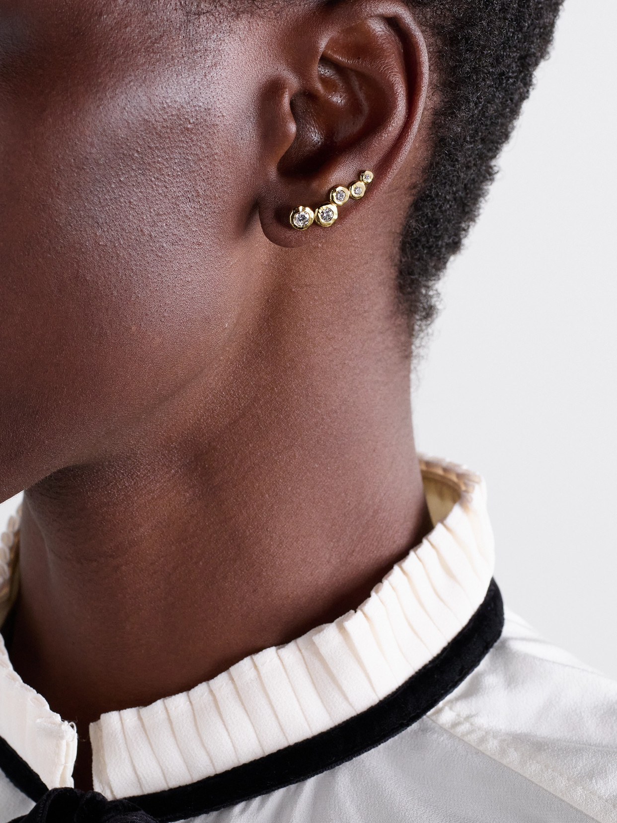 Octavia Elizabeth Nesting Gem 18-karat Recycled Gold Diamond Earrings In Gold