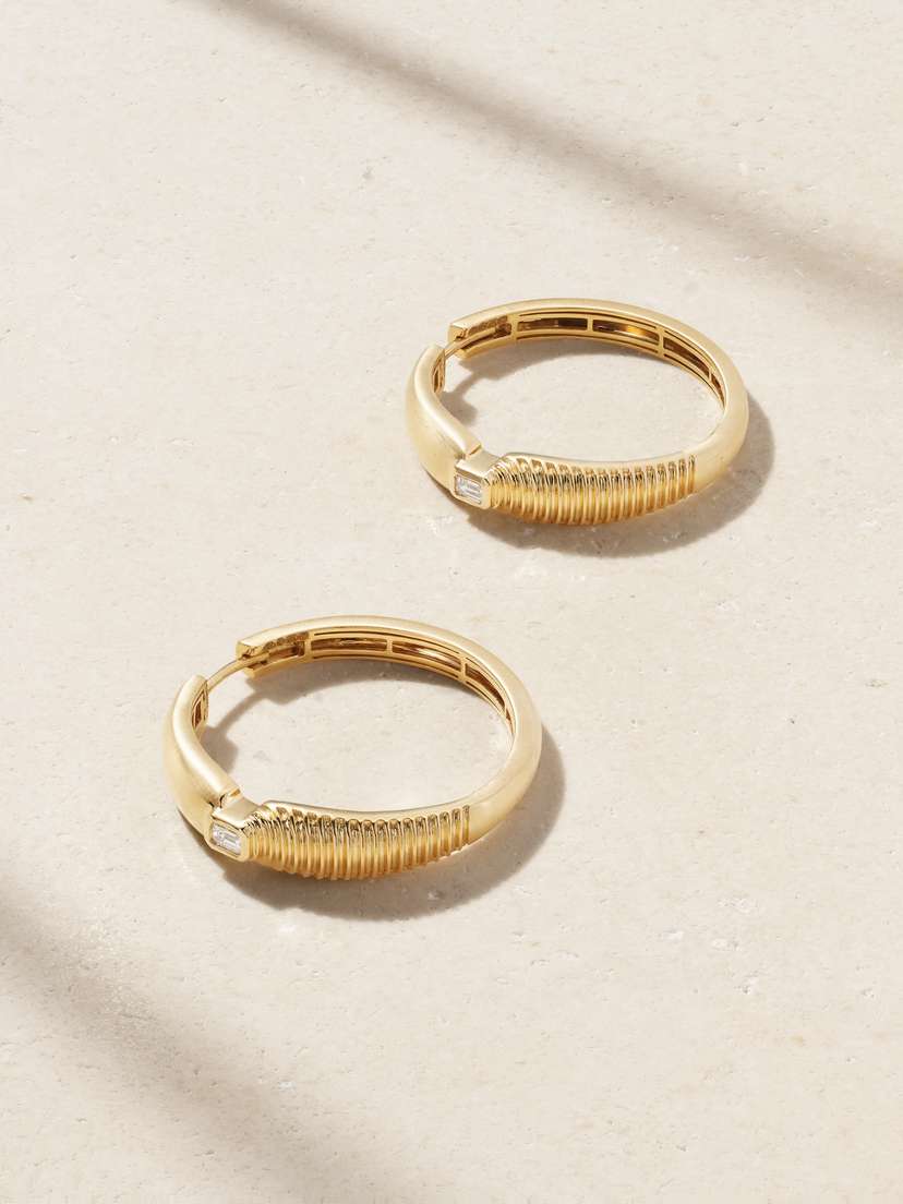 Almasika Adiré 18-karat Gold Diamond Hoop Earrings