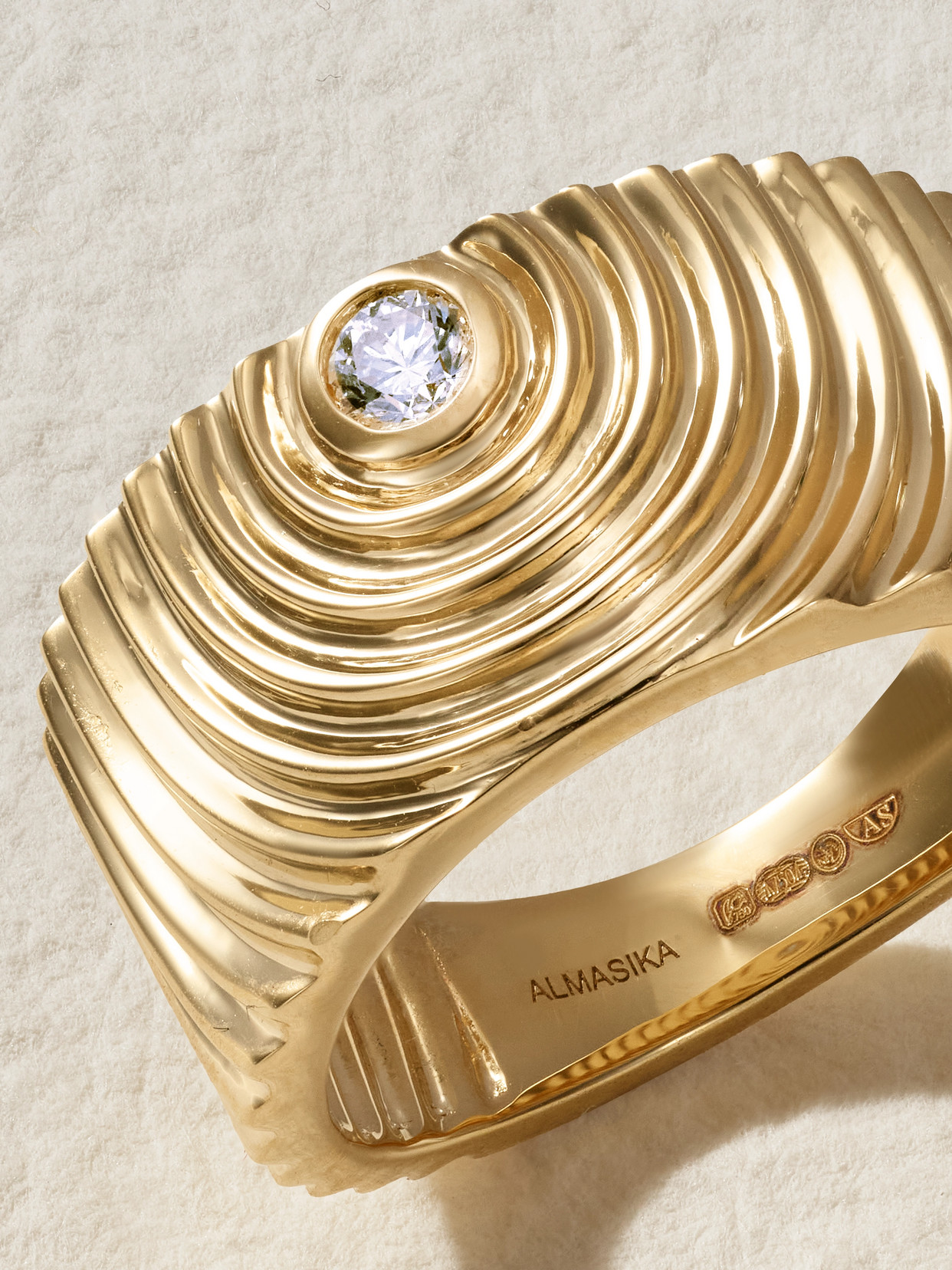 Almasika Universum 18-karat Gold Diamond Ring In Gold