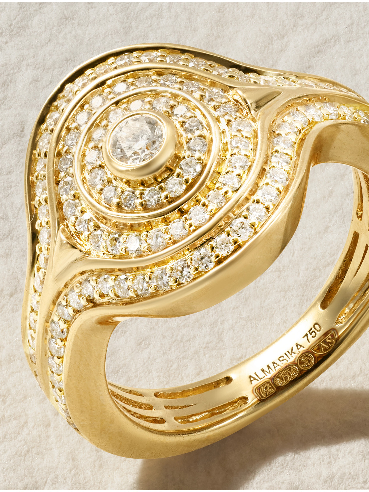 Almasika Universum 18-karat Gold Diamond Pinky Ring In Gold