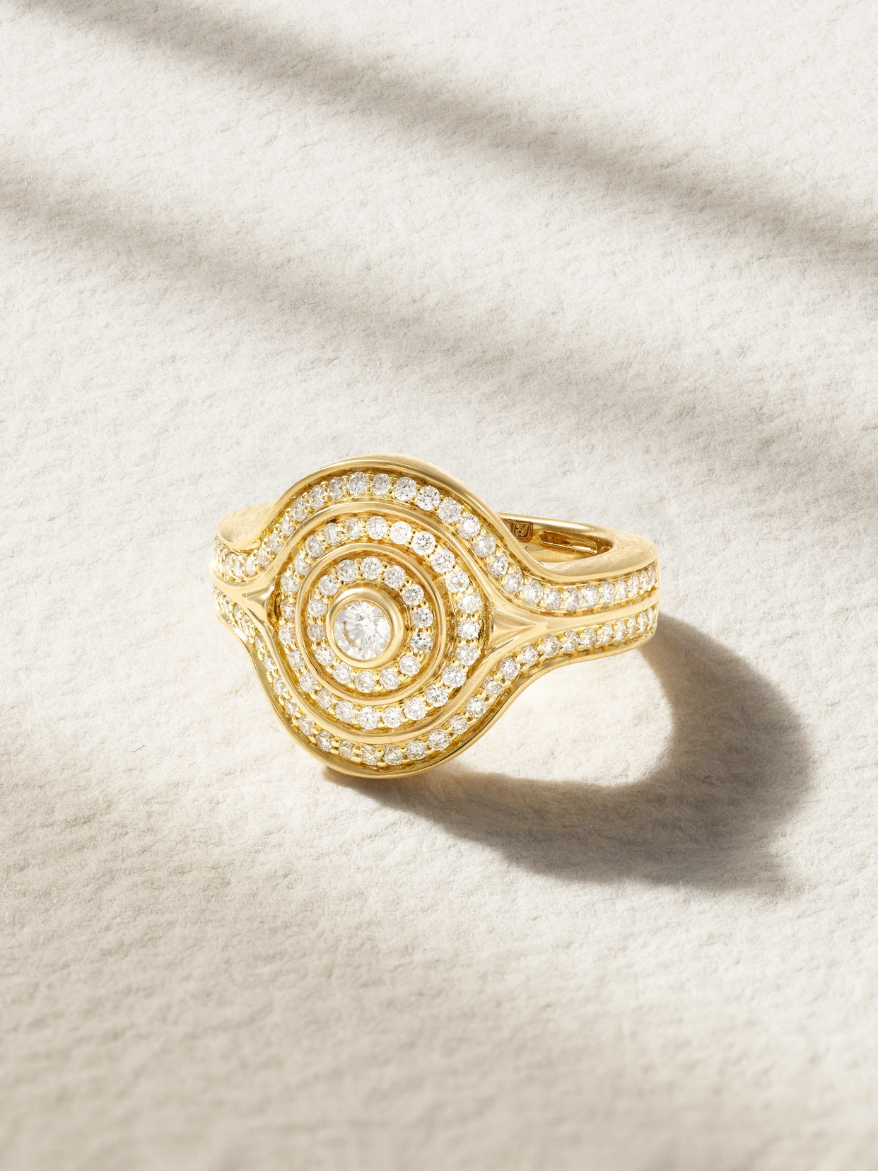 Almasika - Universum 18-karat Gold Diamond Pinky Ring - 4