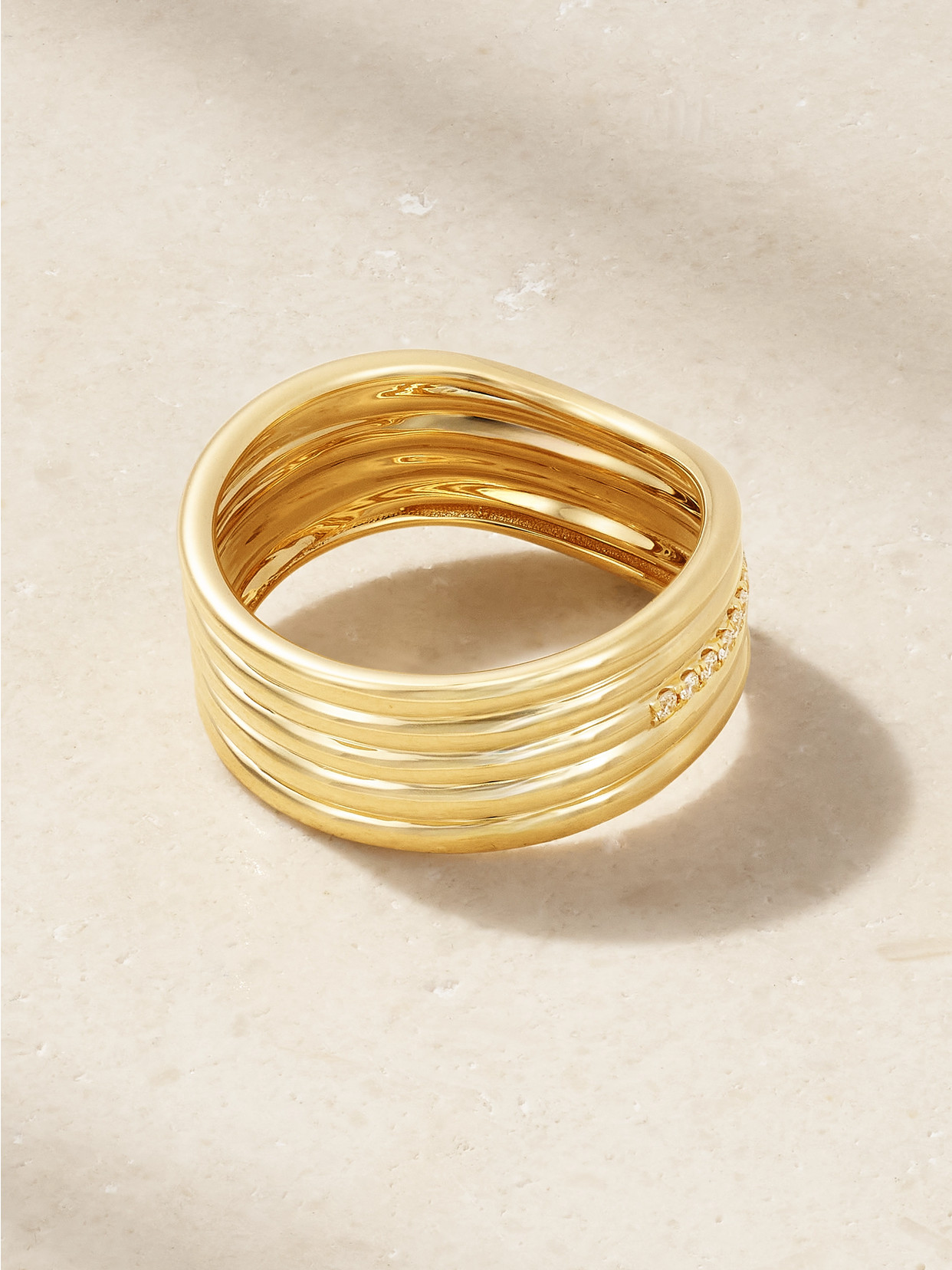 Almasika Berceau Cinq 18-karat Gold Diamond Ring In Gold