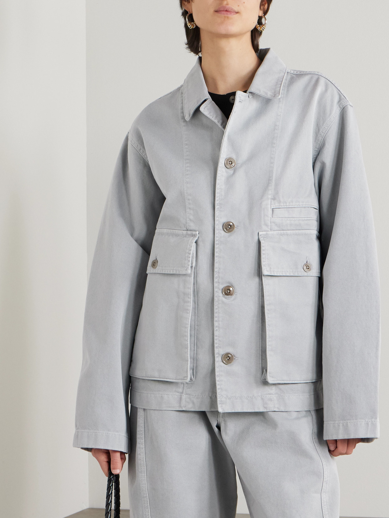 Lemaire Oversized Denim Jacket In Blue