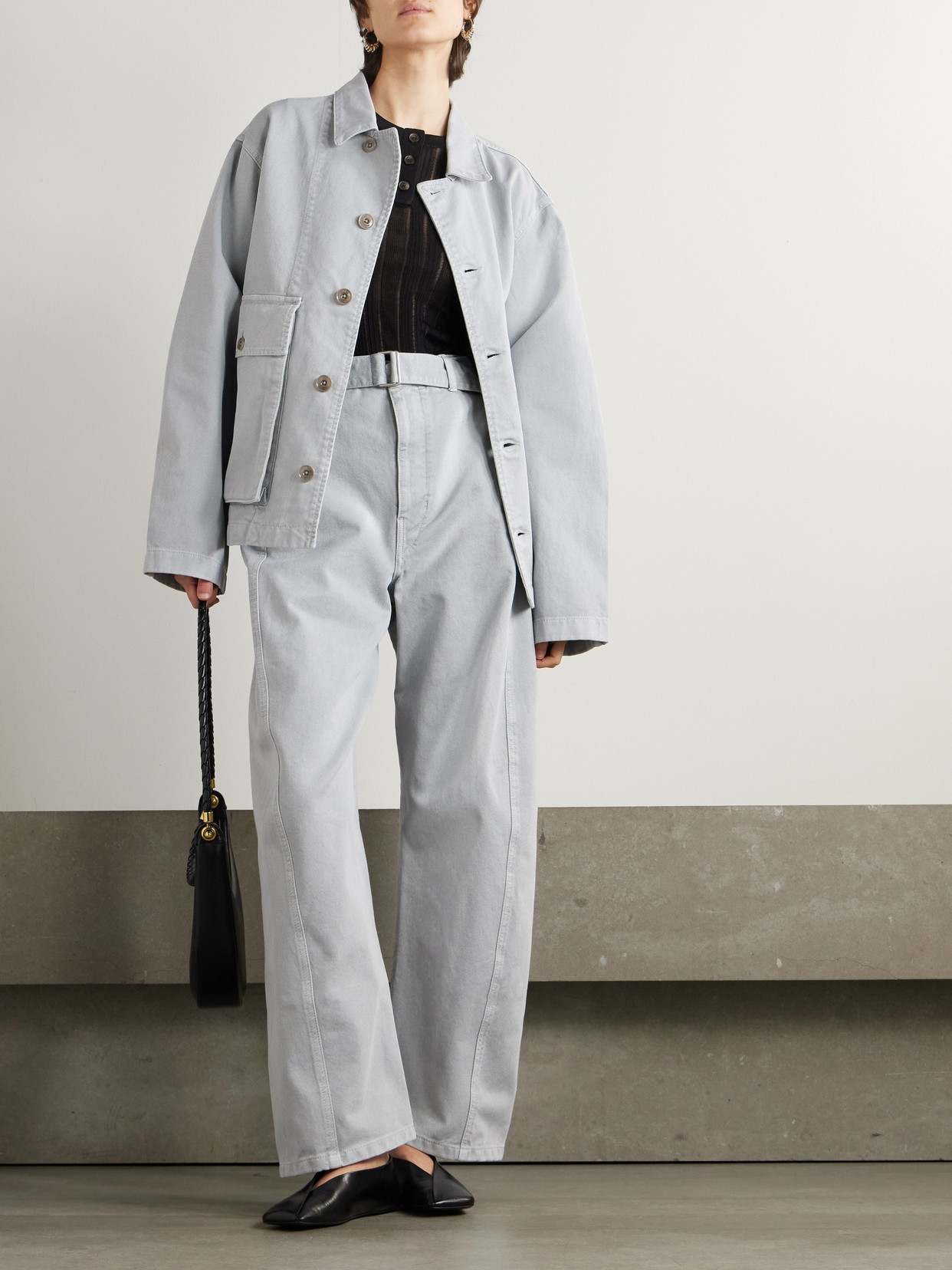 Lemaire Oversized Denim Jacket In Blue