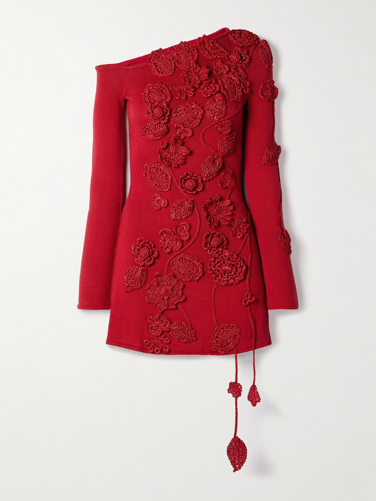 Cult Gaia - Kaela Appliquéd Lyocell-blend Mini Dress - Red