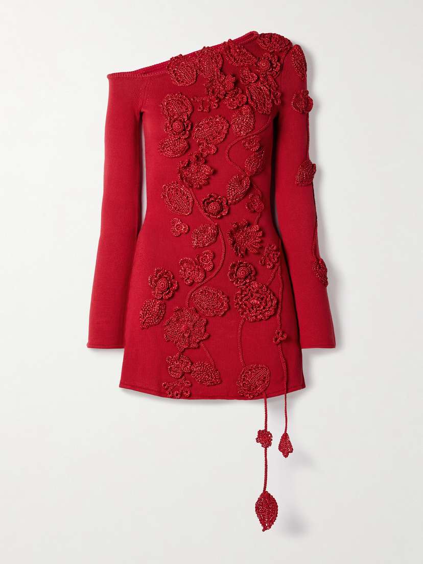 Cult Gaia Kaela Appliquéd Lyocell-blend Mini Dress