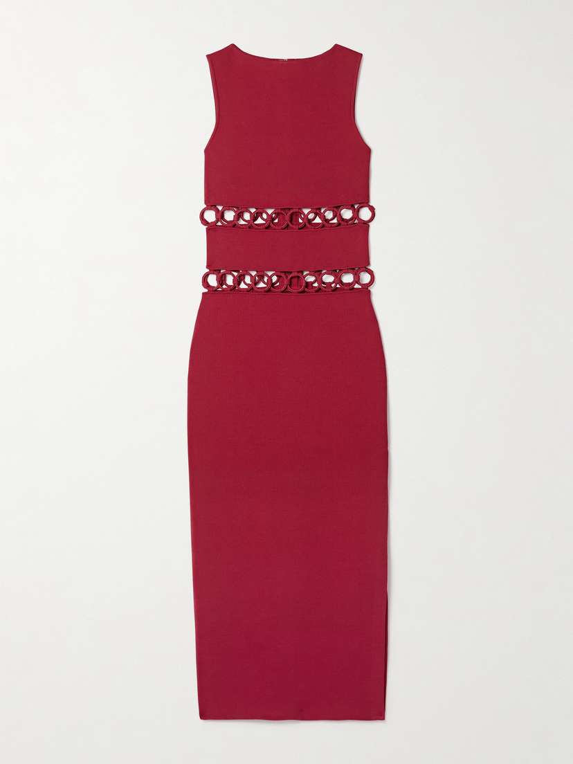Cult Gaia River Cutout Embellished Stretch-knit Midi Dress