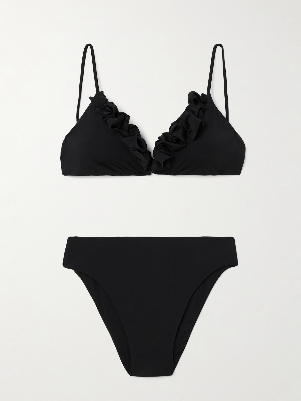 Maygel Coronel Krassi Ruffled Bikini In Black