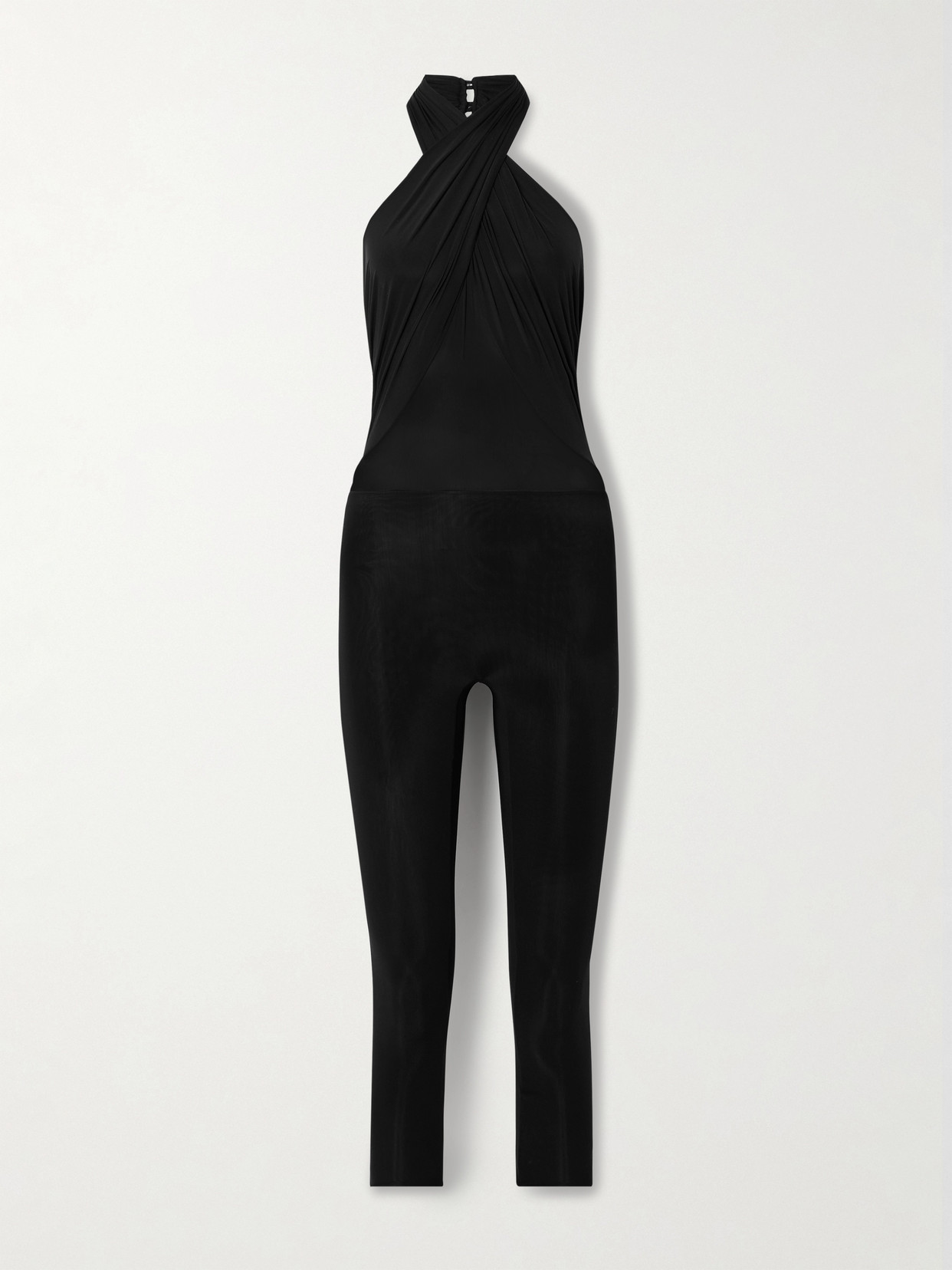 Maygel Coronel Circe Stretch-jersey Halterneck Jumpsuit In Black