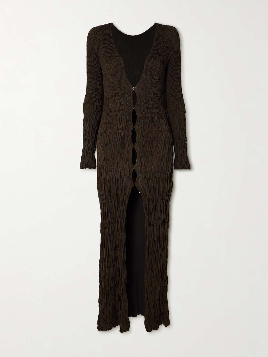 meteora textured stretch-jersey maxi dress