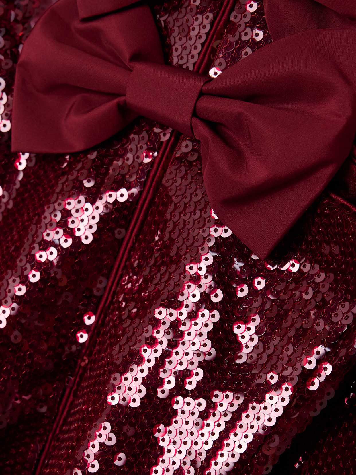 Rebecca Vallance Zelda Bow-detailed Sequined Satin Midi Dress In Red