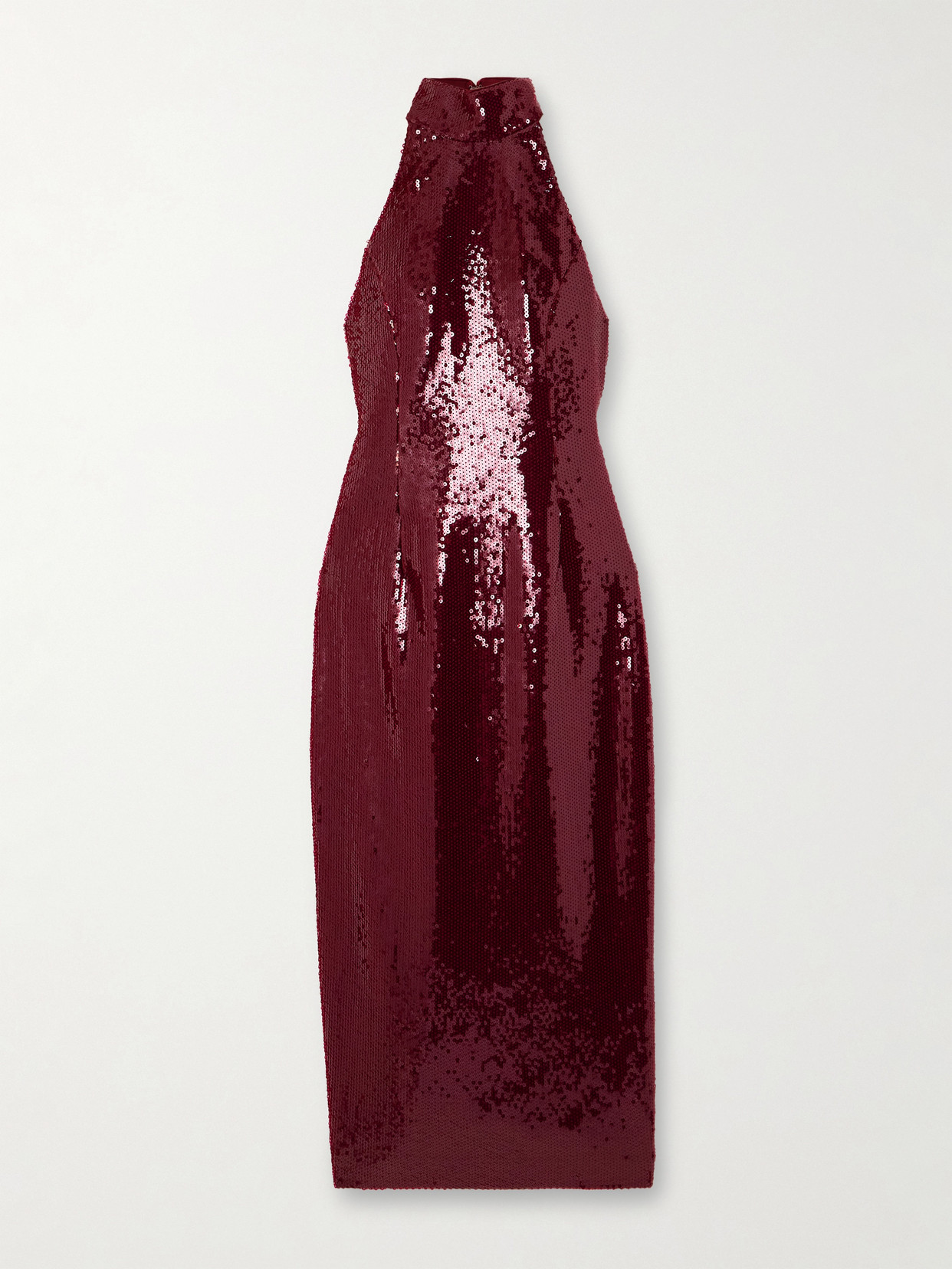 Rebecca Vallance - Zelda Bow-detailed Sequined Satin Midi Dress - Red