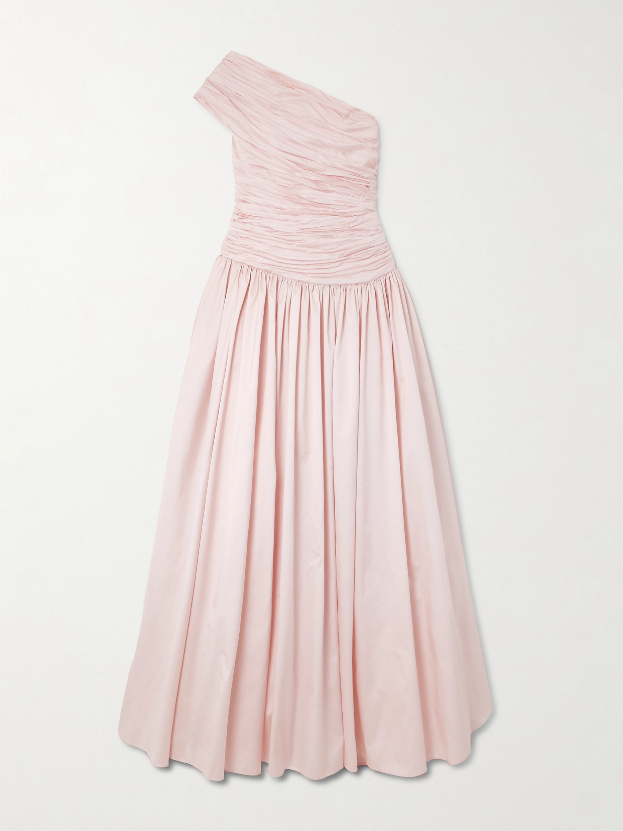 Marmar Halim Ruched Taffeta Gown In Pink