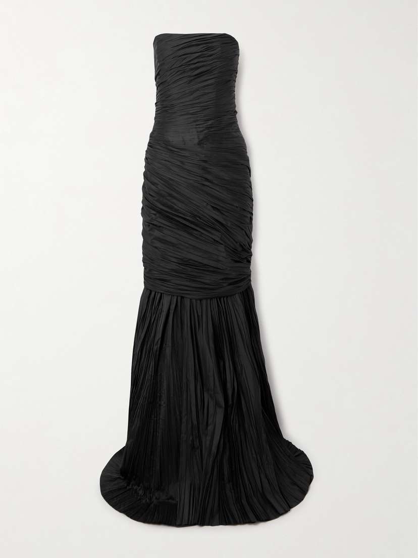 Marmar Halim Ruched Taffeta Gown