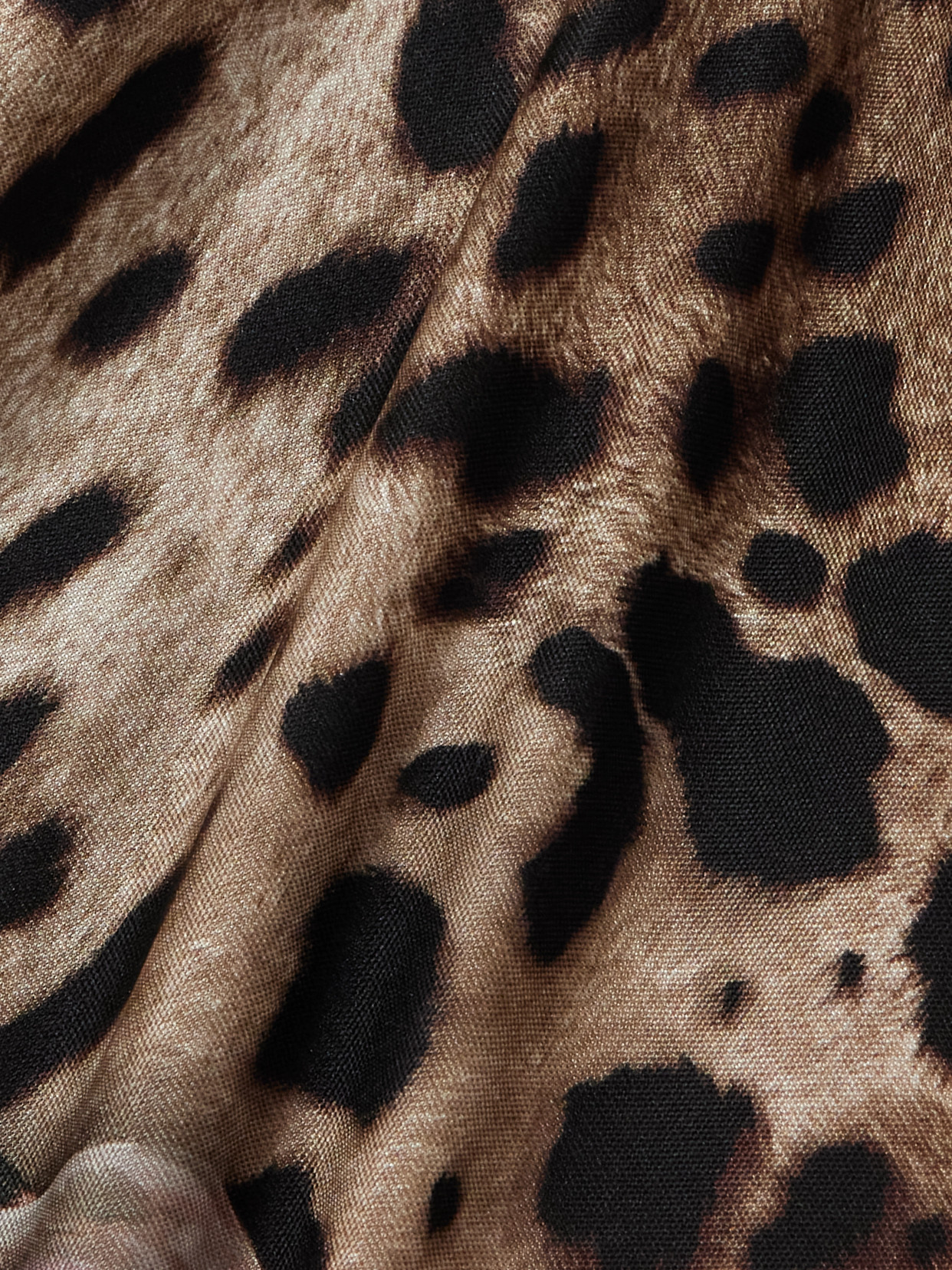 Dolce & Gabbana Leopard-print Silk Pareo In Animal Print