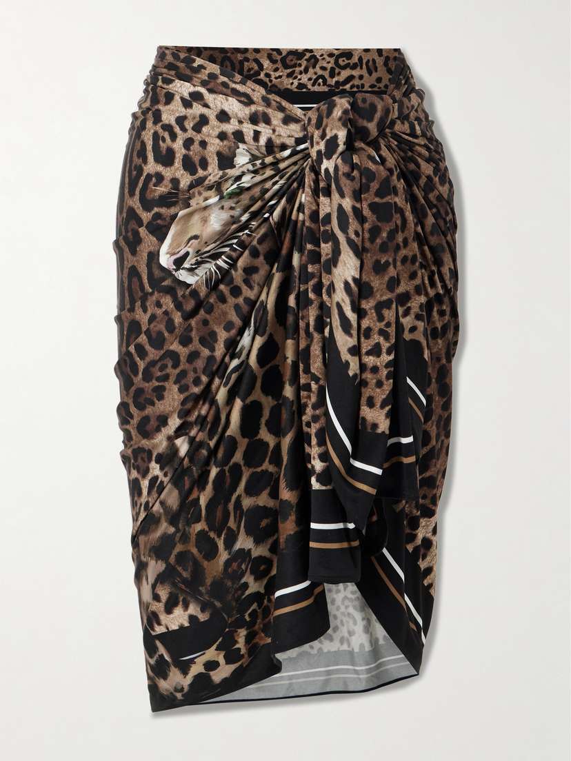 Dolce & Gabbana Leopard-print Silk Pareo
