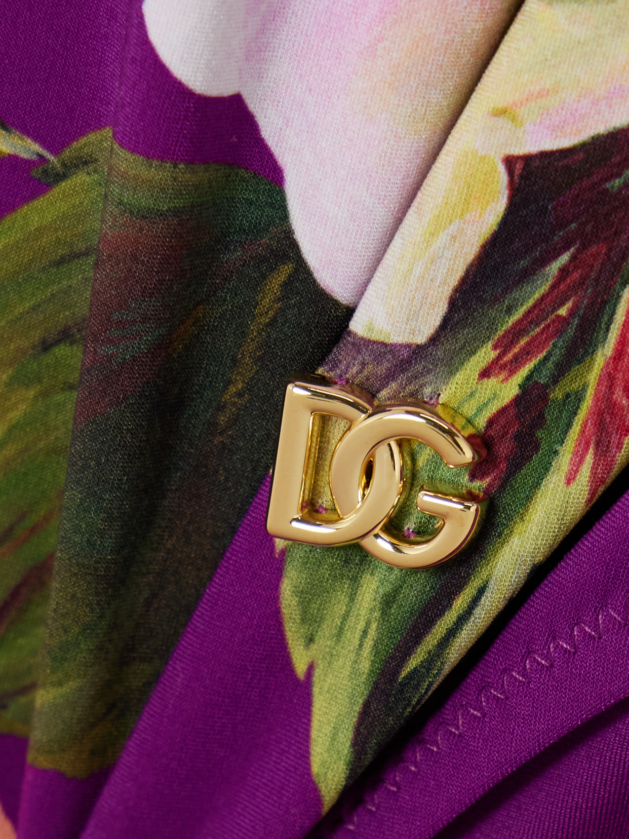 Dolce & Gabbana Embellished Floral-print Knotted Halterneck Swimsuit In Purple