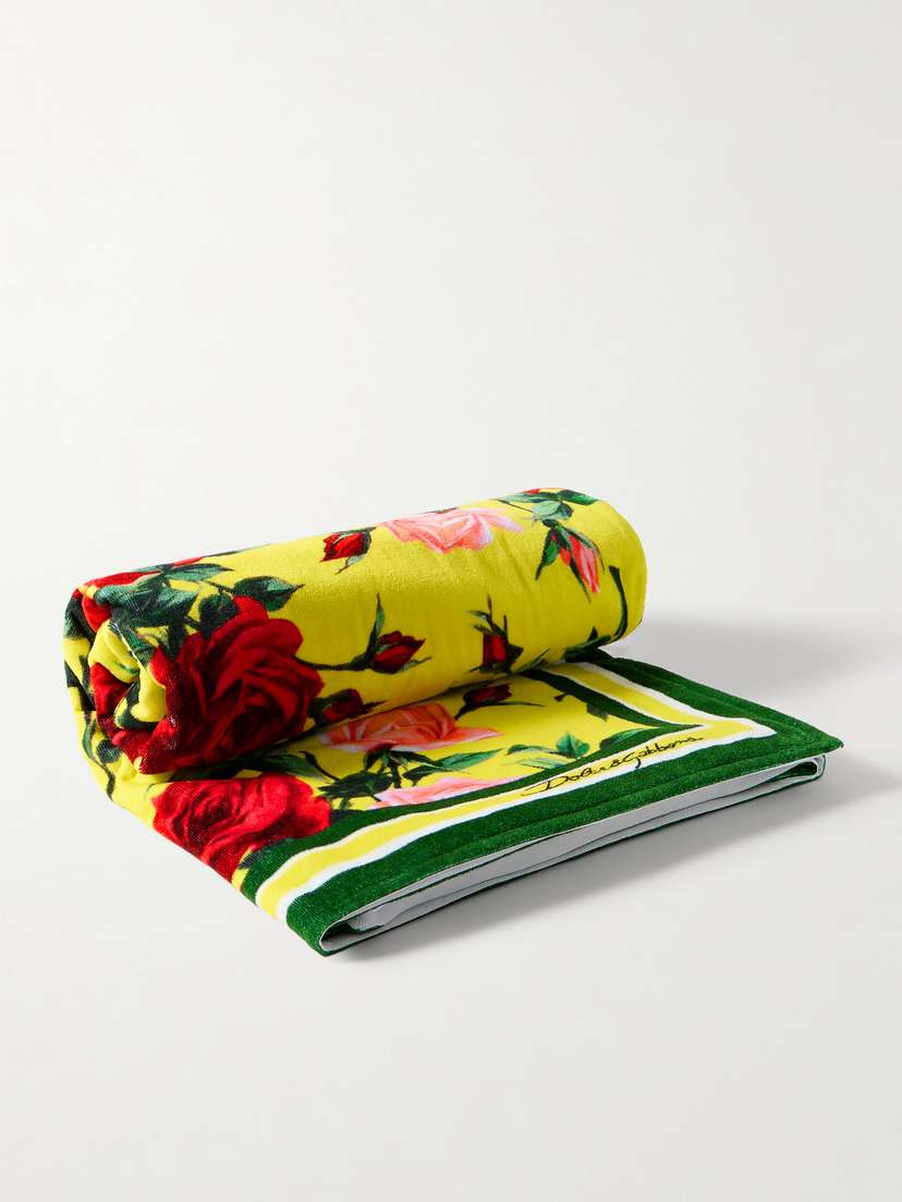 Dolce & Gabbana Floral-print Cotton-terry Towel