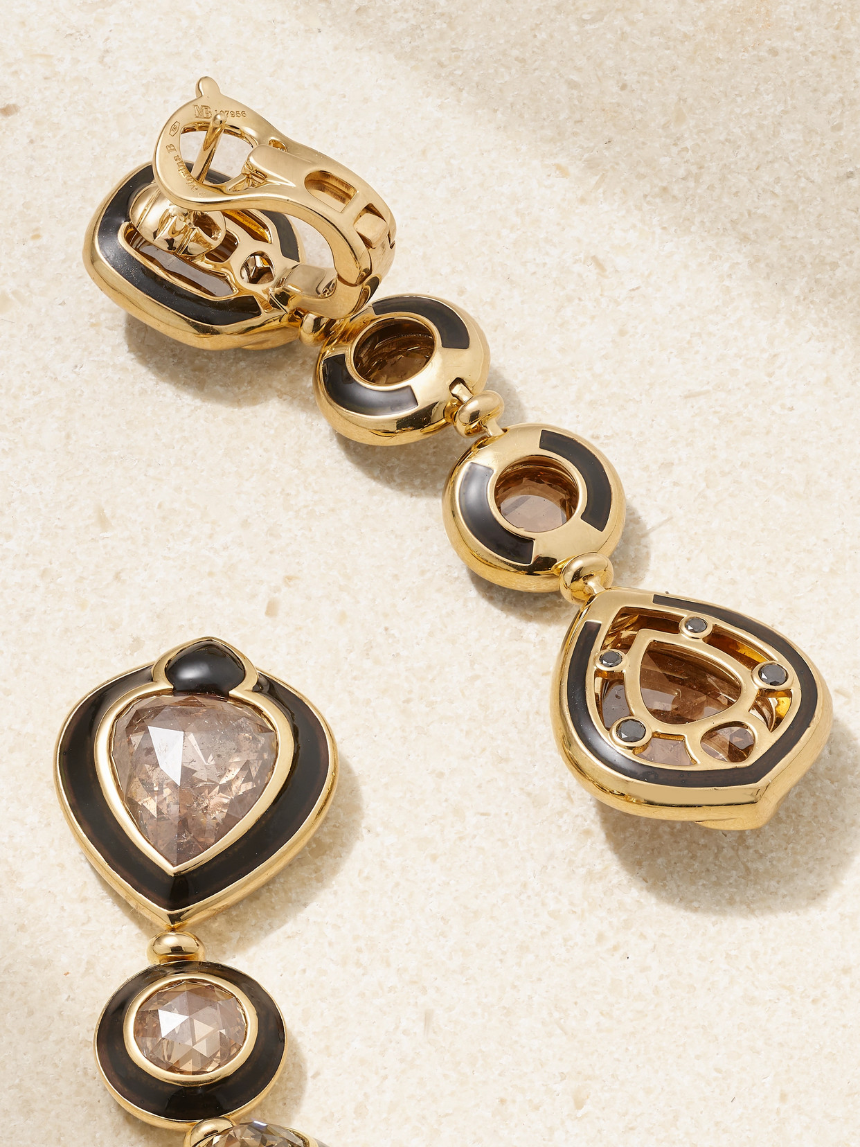 Shop Marina B Catula 18-karat Gold, Diamond And Onyx Earrings