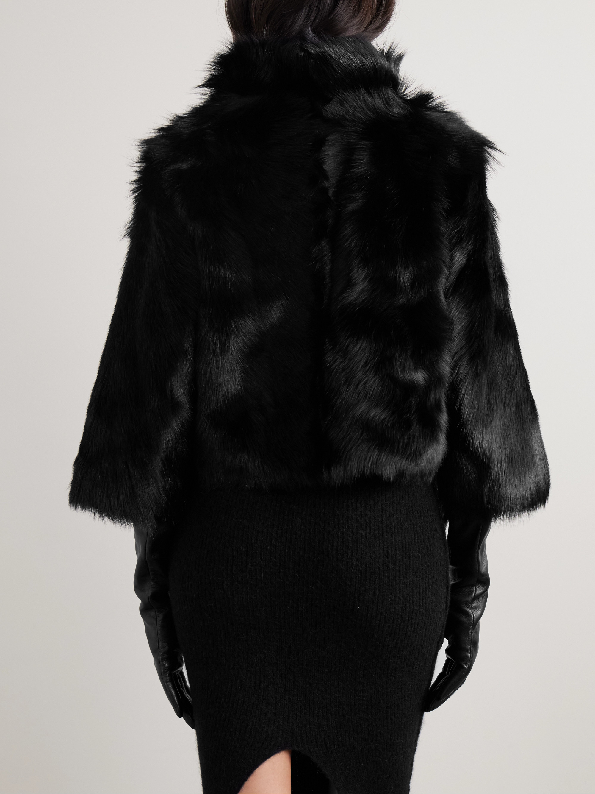 Dodo Bar Or LH cropped shearling jacket thumbnail
