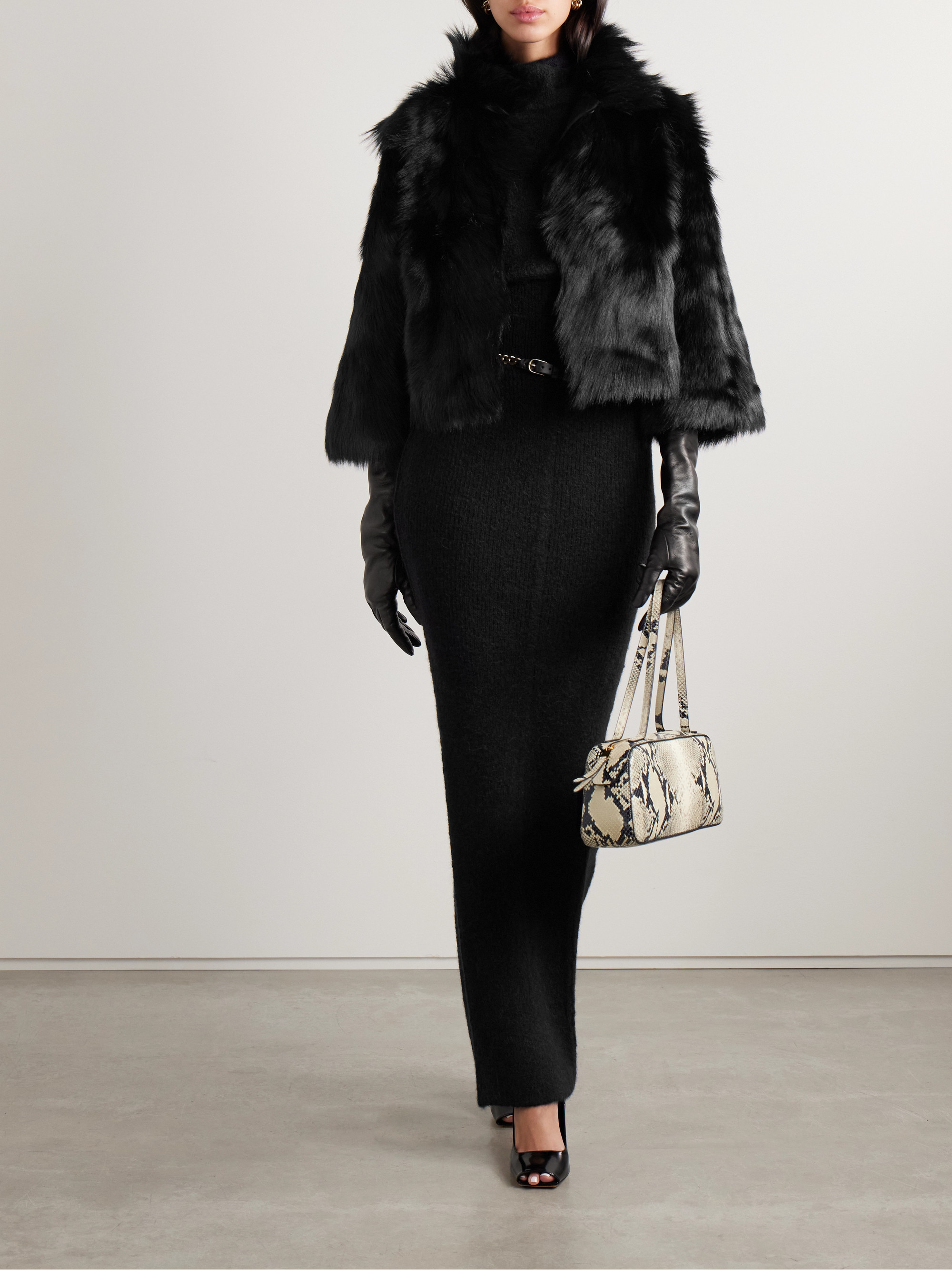 Dodo Bar Or LH cropped shearling jacket
