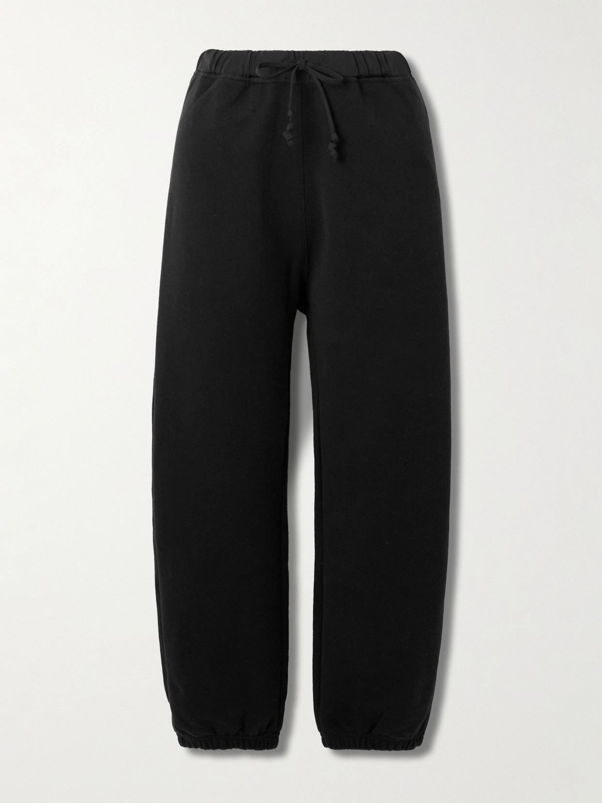 CARVEN CREPE-TRIMMED COTTON-JERSEY TRACK PANTS