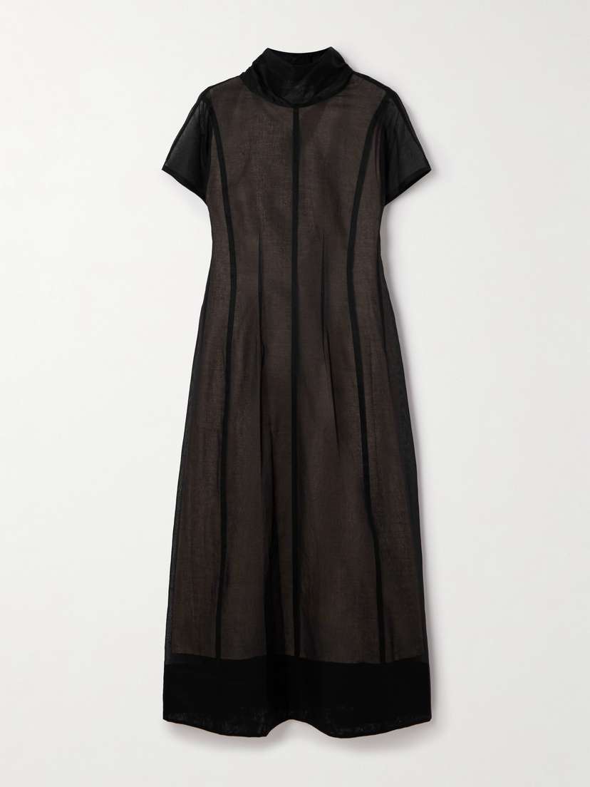 CARVEN Scarf-effect Cotton-organza Midi Dress