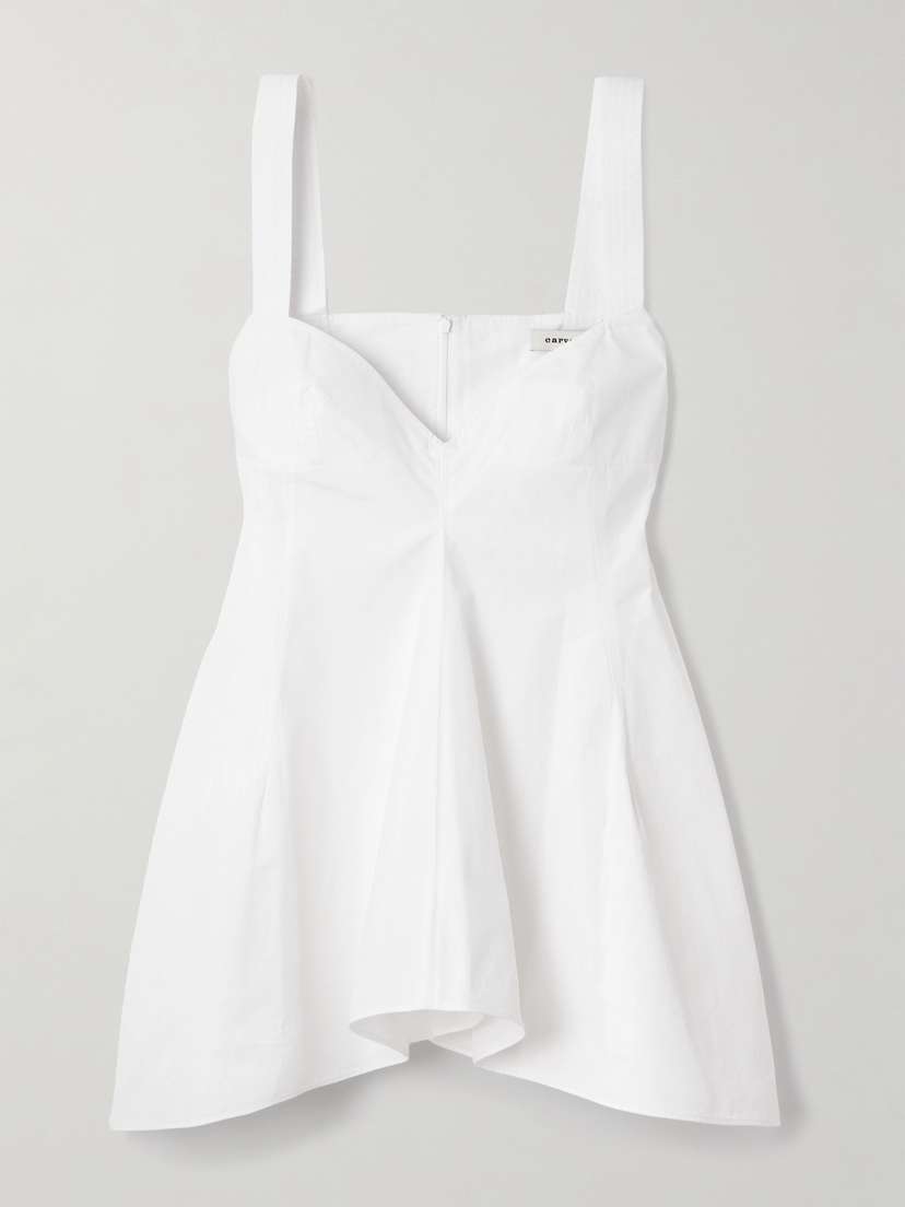 CARVEN Asymmetric Cotton-poplin Tank