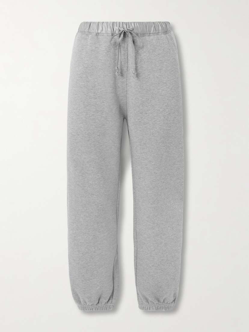 CARVEN Crepe-trimmed Cotton-jersey Track Pants