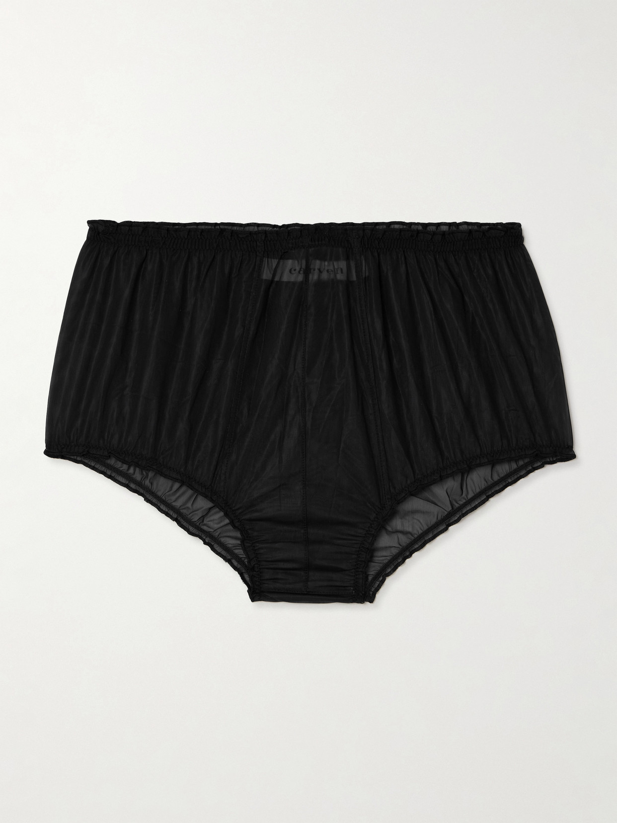 Carven Ruffled Tulle Briefs In Black