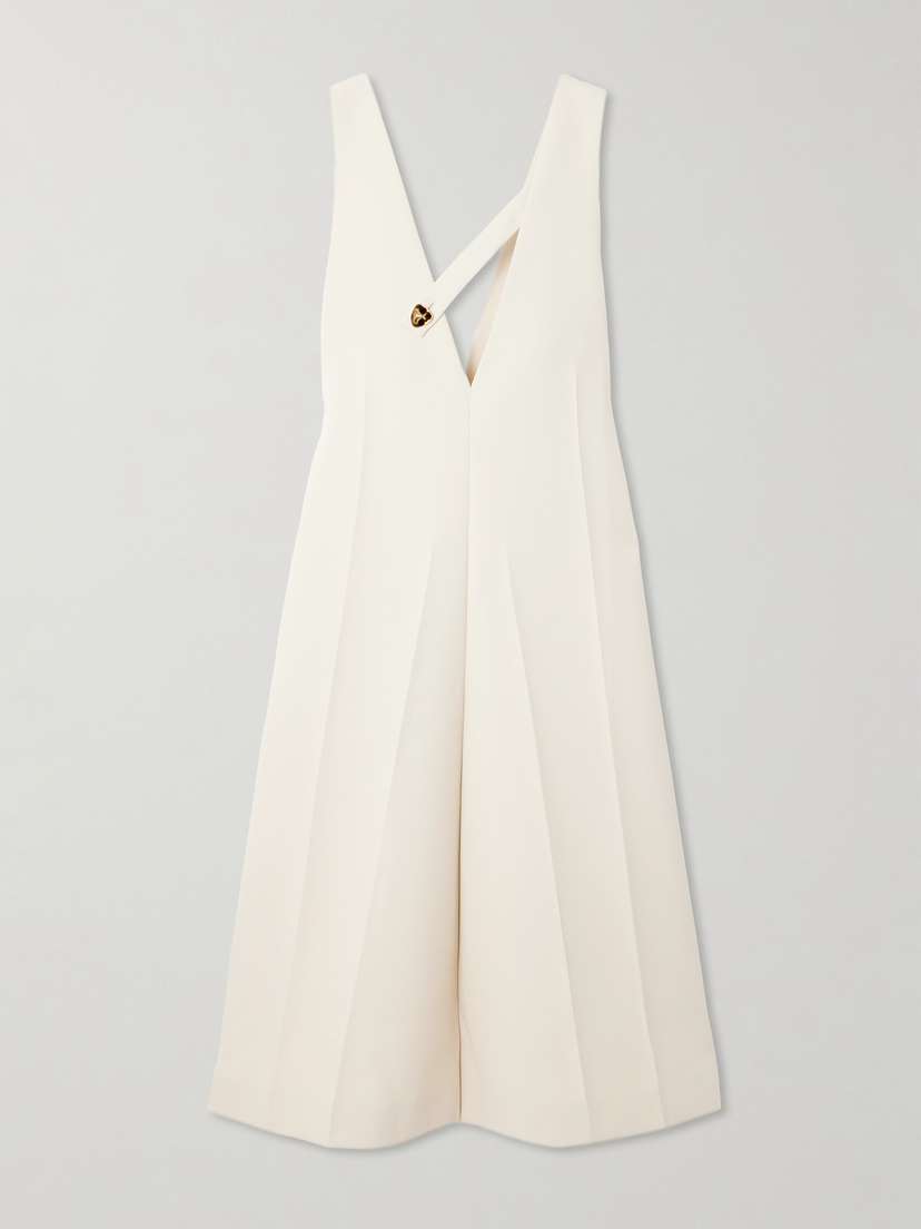 CARVEN Embellished Wool-blend Midi Dress