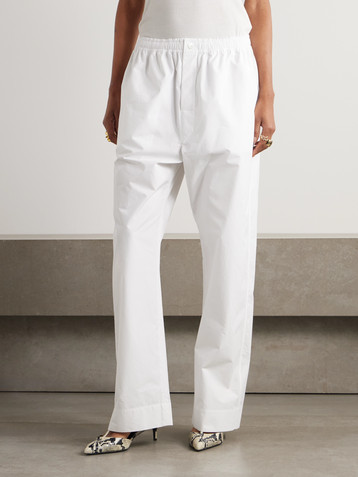 CARVEN Cotton-poplin wide-leg pants