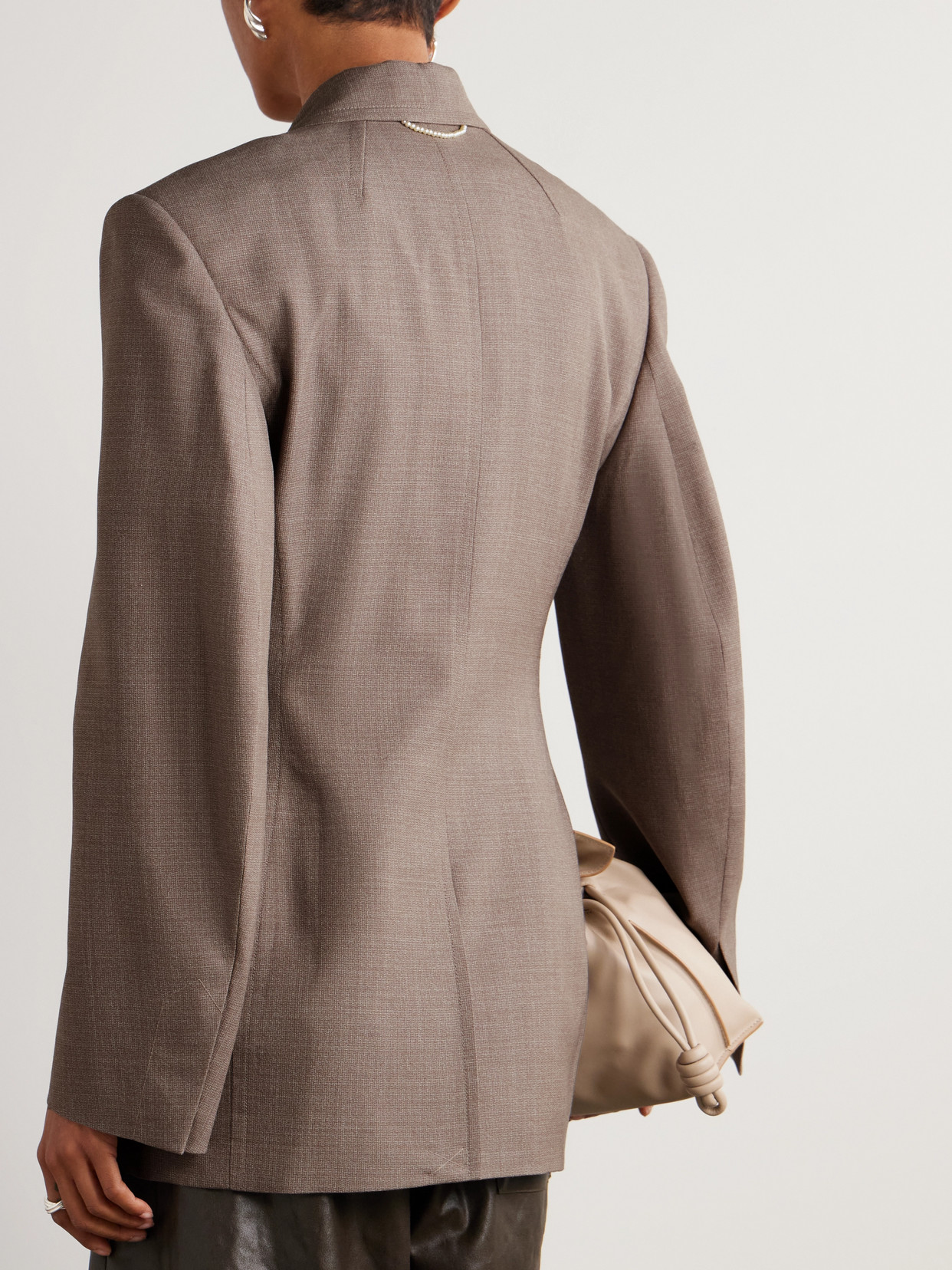 CARVEN DOUBLE-BREASTED WOOL BLAZER 