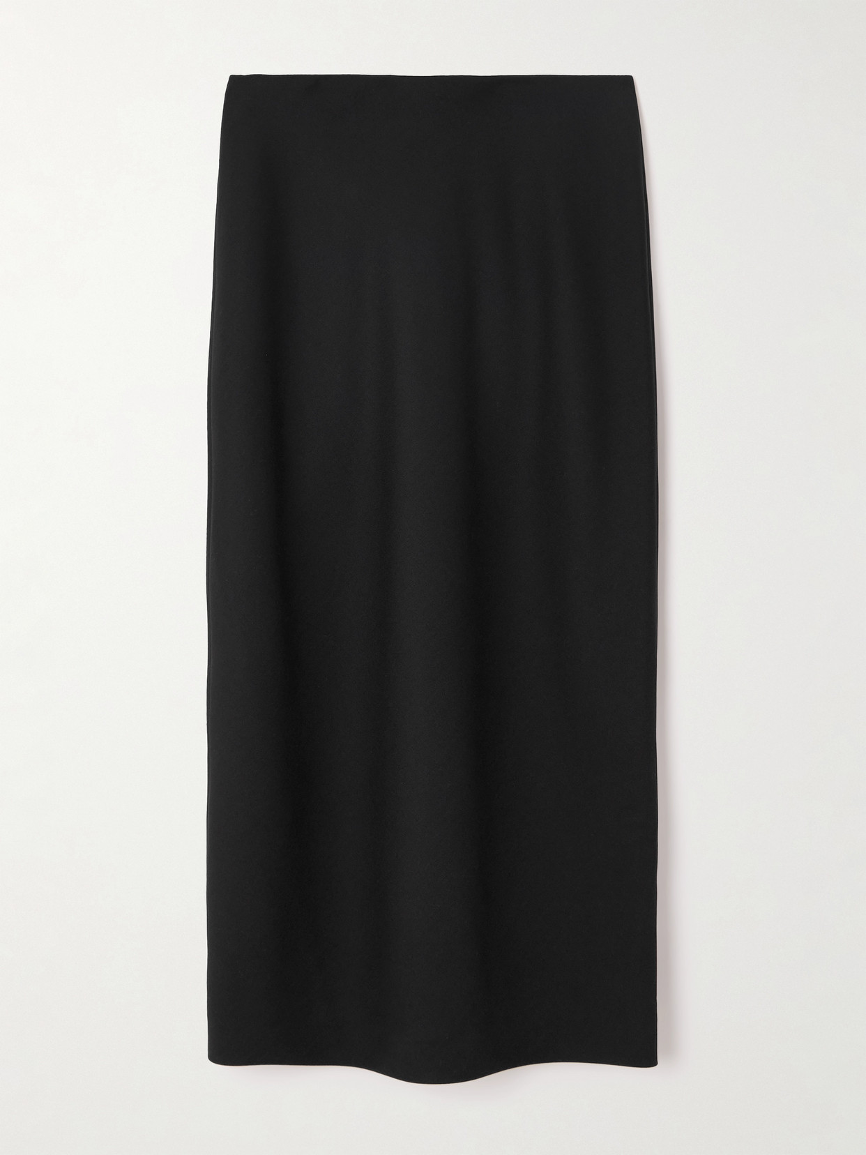 Carven Grain De Poudre Wool Midi Skirt In Black