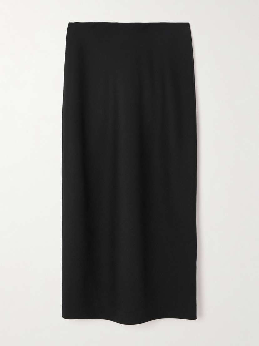 CARVEN Grain De Poudre Wool Midi Skirt