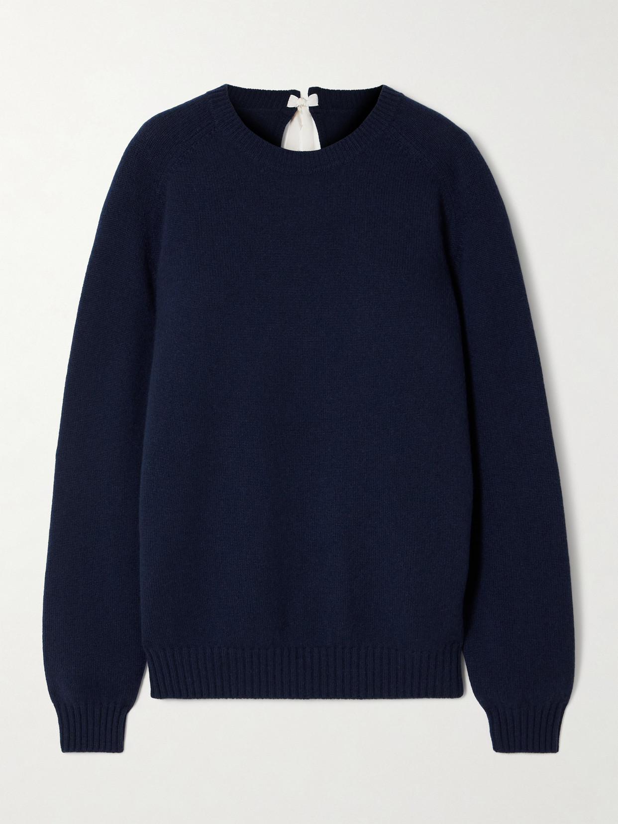 Carven Tie-detailed Cashmere Sweater In Blue