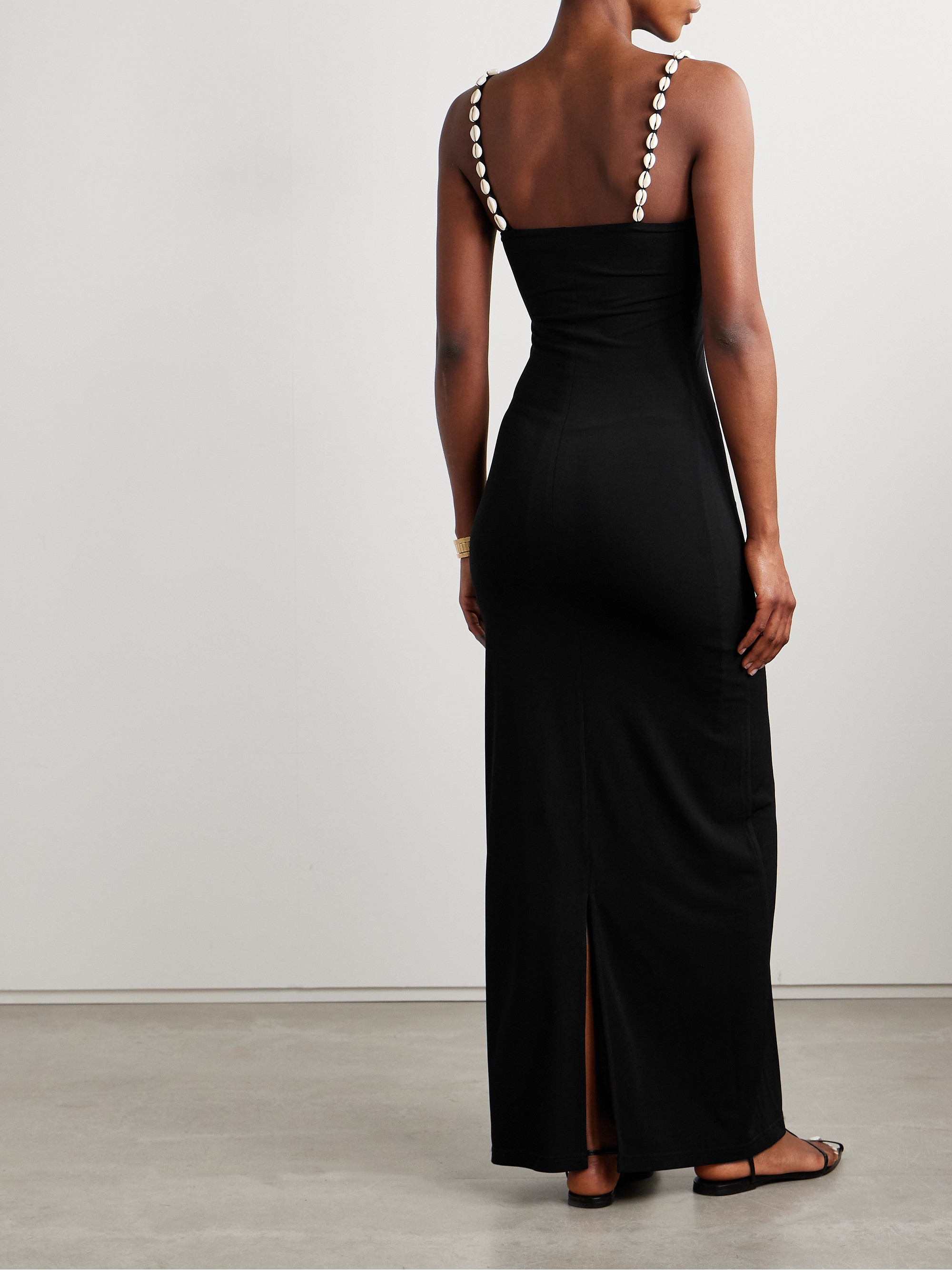 SARA CRISTINA Embellished stretch-jersey maxi dress