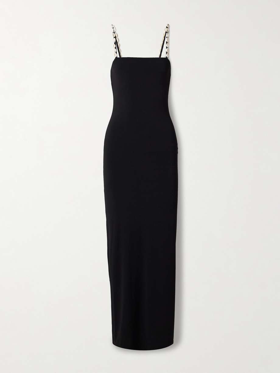 embellished stretch-jersey maxi dress