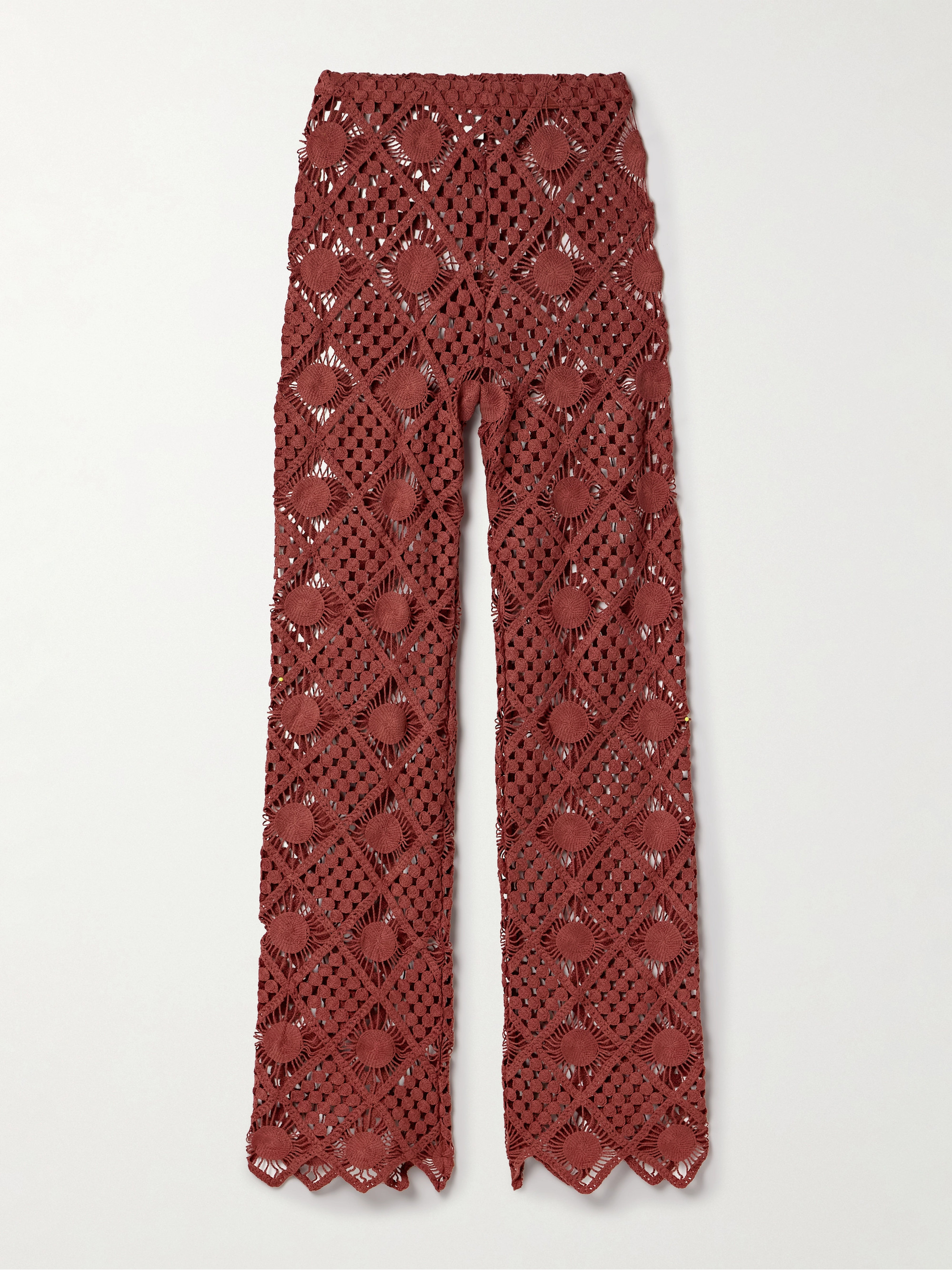 SARA CRISTINA Playa crocheted cotton pants