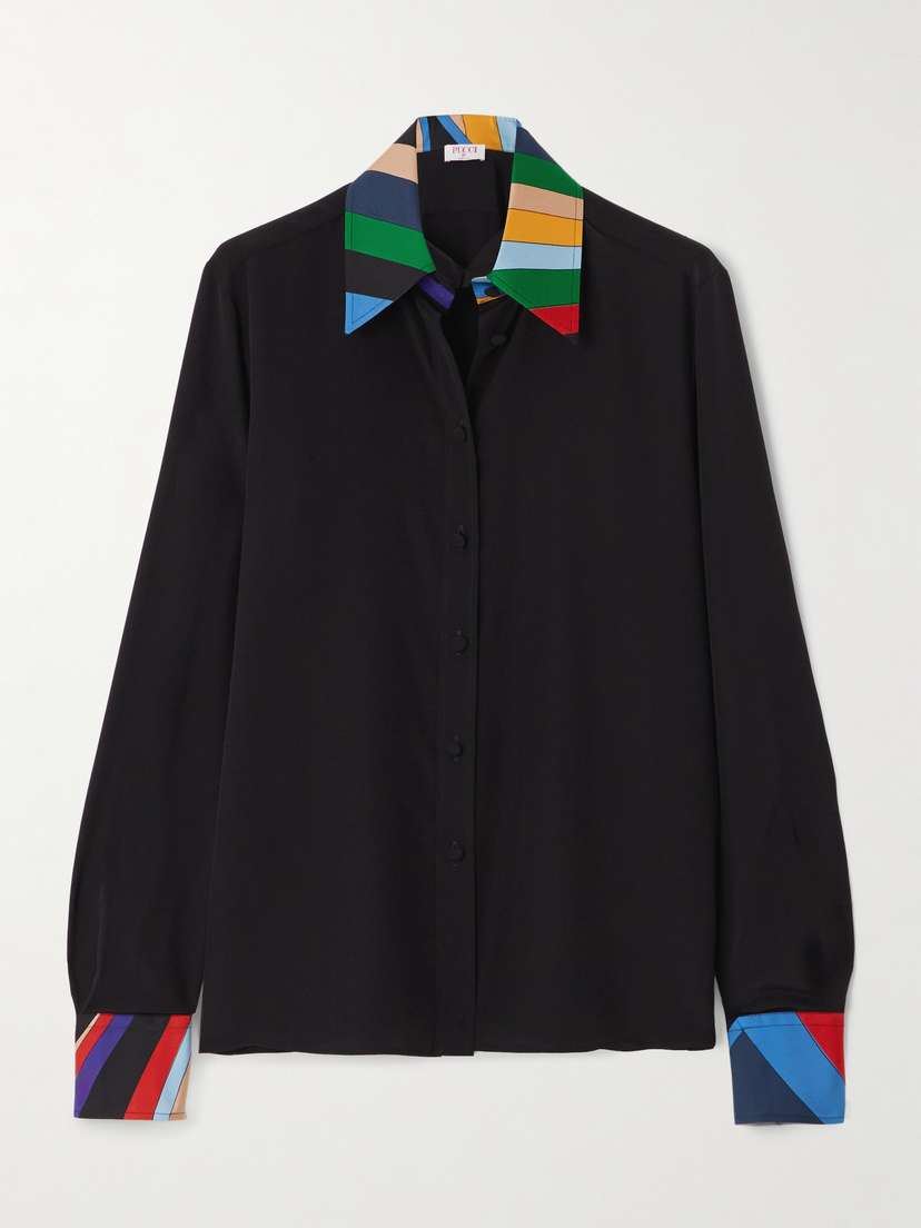 PUCCI Printed Silk-crepe Shirt