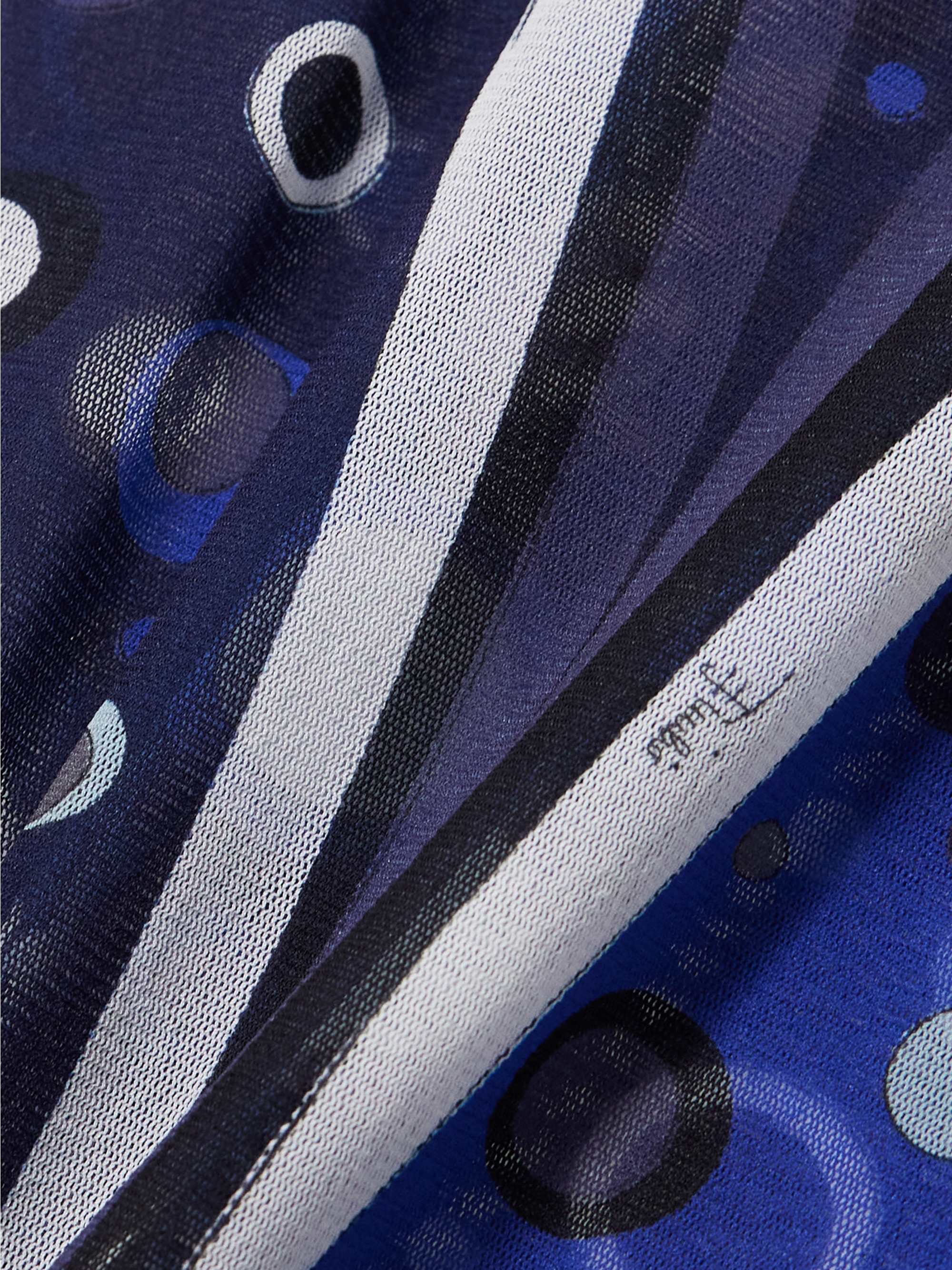Pucci Printed tulle turtleneck top