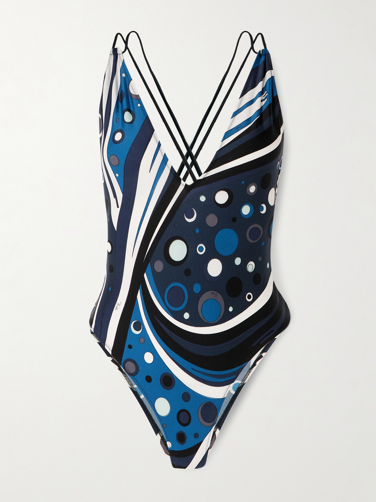 Pucci Printed Swimsuit In Blue