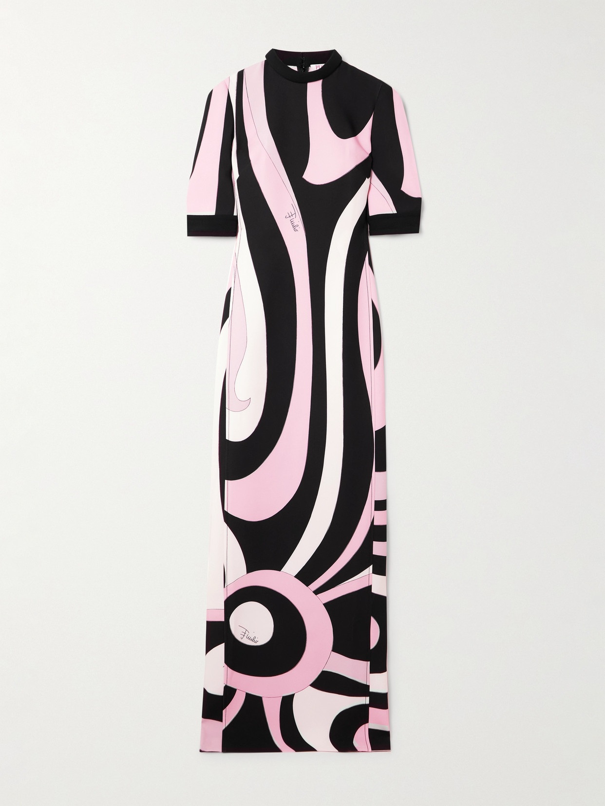 Pucci Abstract-pattern Print Maxi Dress In Pink