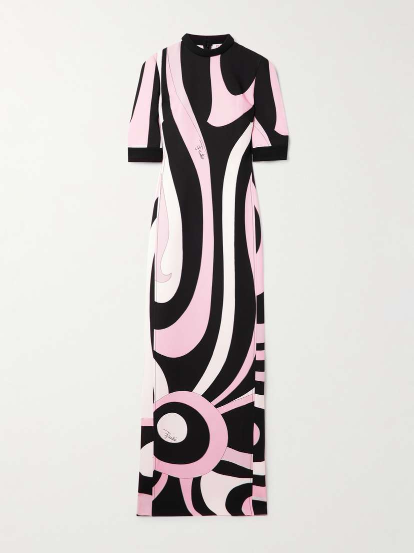 PUCCI Printed Crepe Maxi Dress