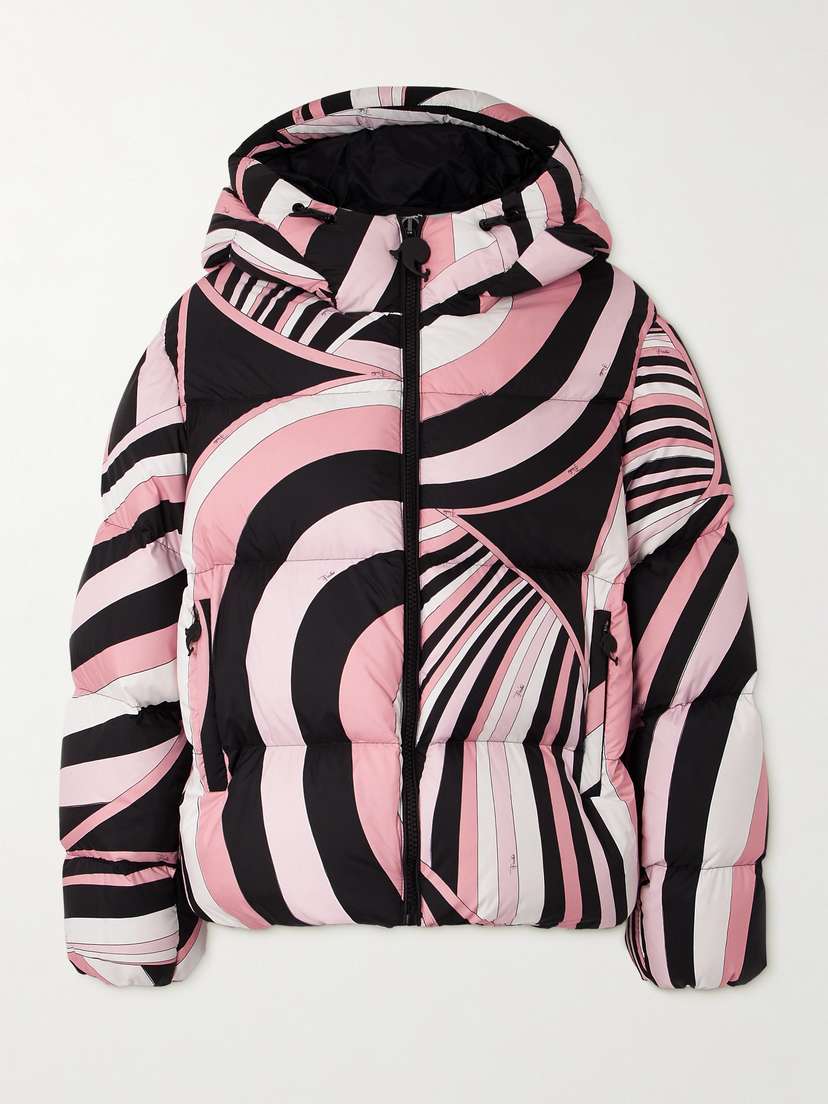 PUCCI Printed Quilted Shell Hooded Down Jacket